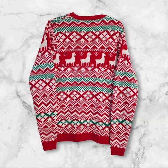 Holly Sweaters - LLAMA Ugly‎ Christmas Sweater - Women's Medium - Picture 2 of 8